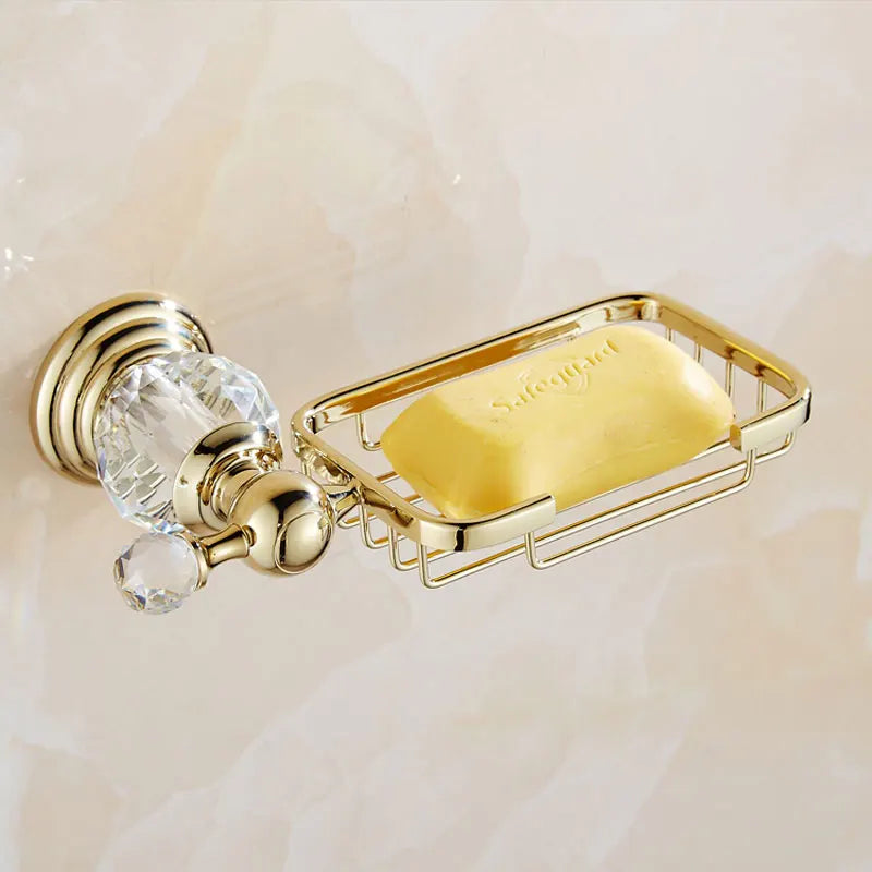 Luxury Crystal Silver Bathroom Accessories
