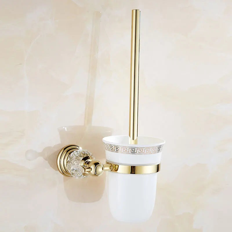 Luxury Crystal Silver Bathroom Accessories
