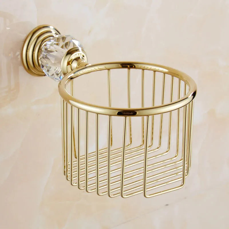 Luxury Crystal Silver Bathroom Accessories