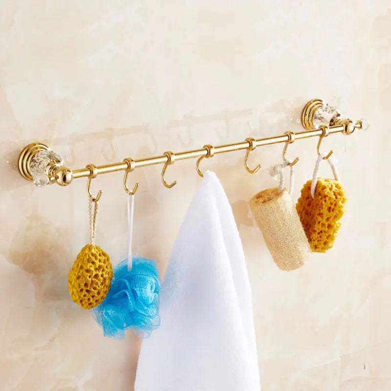 Luxury Crystal Silver Bathroom Accessories