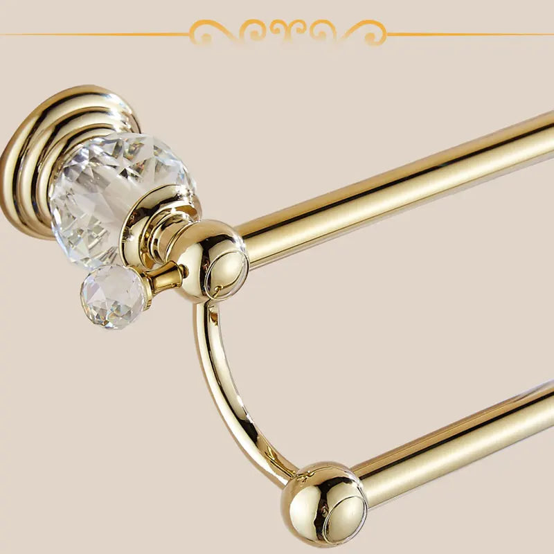 Luxury Crystal Silver Bathroom Accessories
