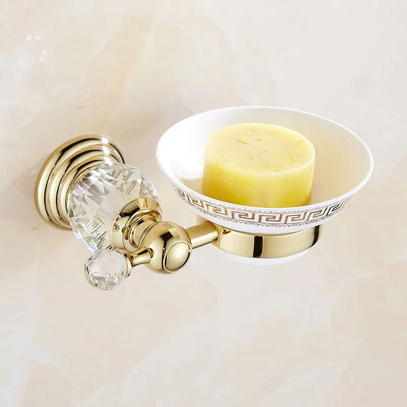 Luxury Crystal Silver Bathroom Accessories