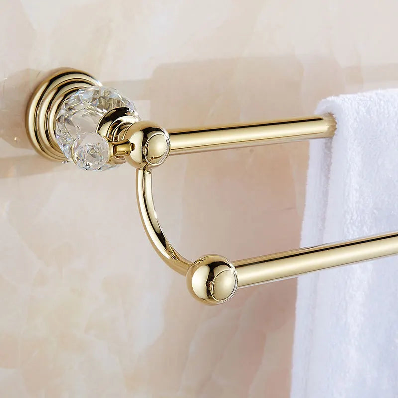 Luxury Crystal Silver Bathroom Accessories