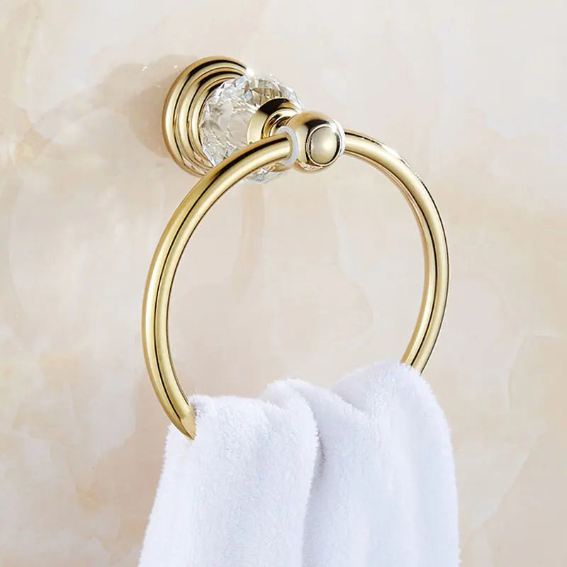 Luxury Crystal Silver Bathroom Accessories