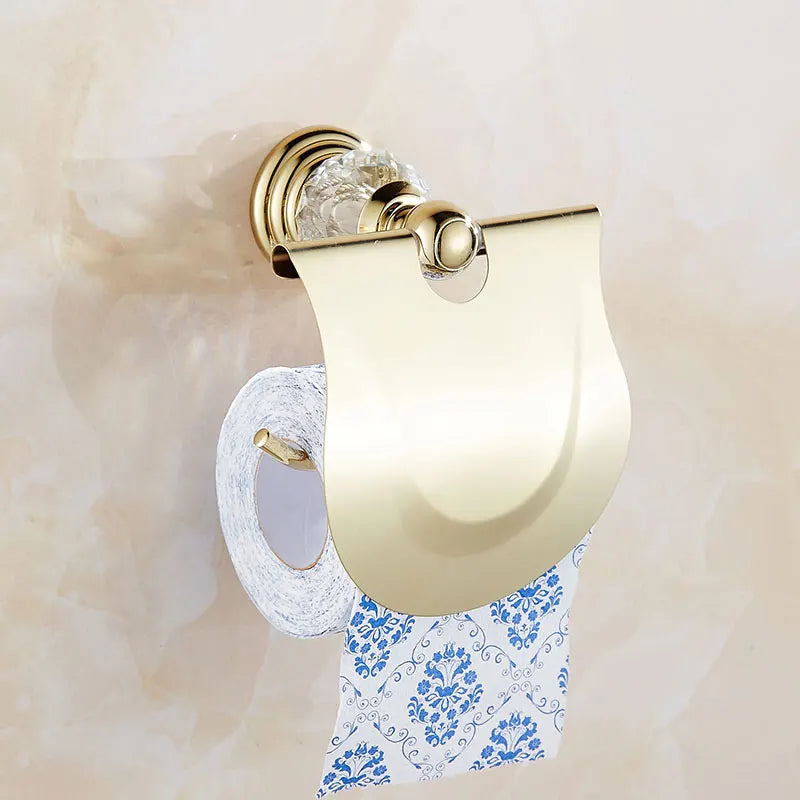 Luxury Crystal Silver Bathroom Accessories