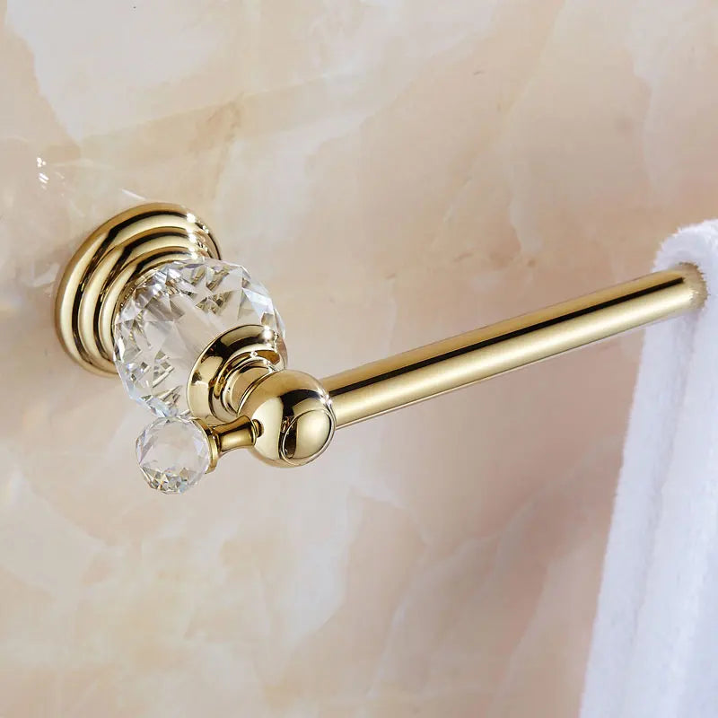 Luxury Crystal Silver Bathroom Accessories