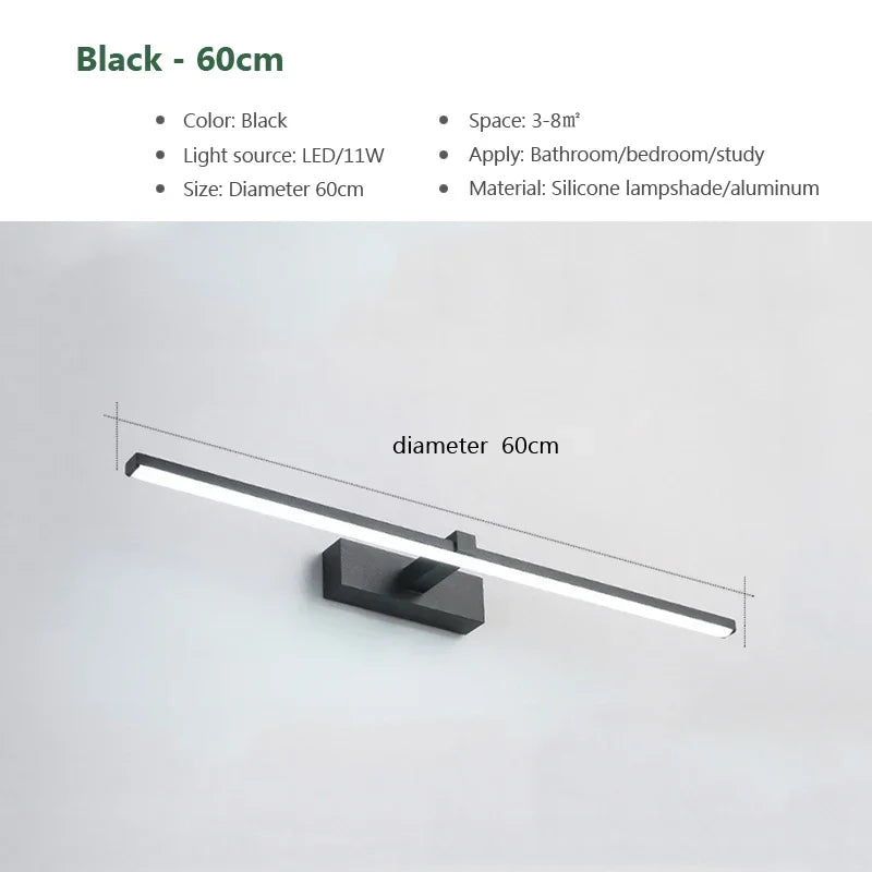 Modern LED Wall Light Bathroom Hardwares Wall