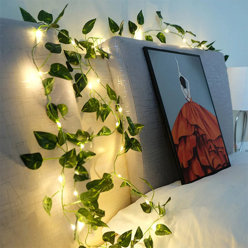 LED String Lights Leaf Garland Christmas