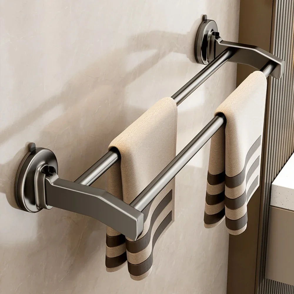 No-hole Suction Cup Towel Rack Bathroom Accessories Wall