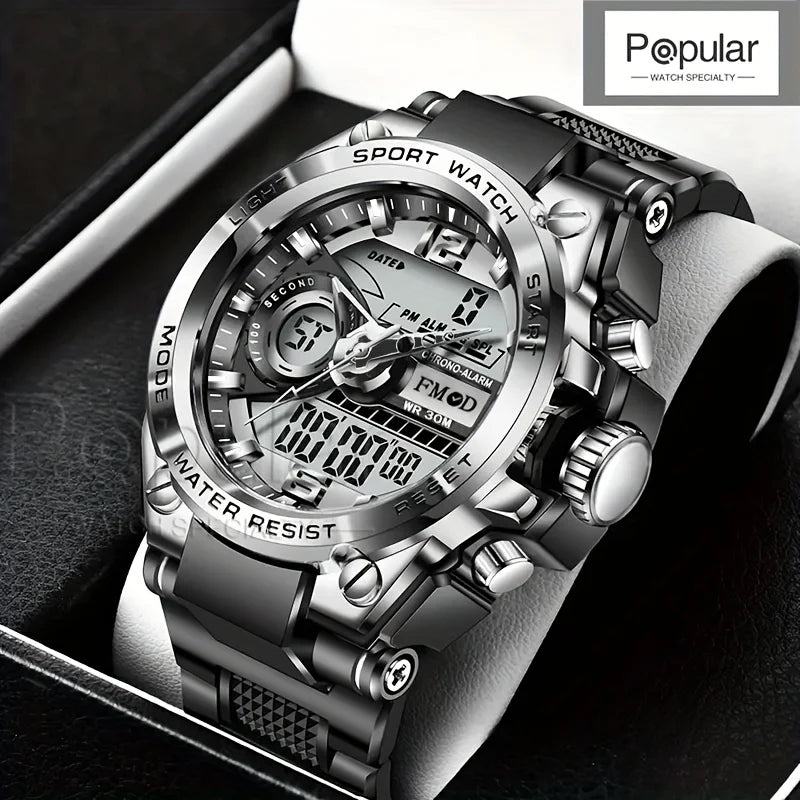 Digital  Men Steel Military Wristwatch