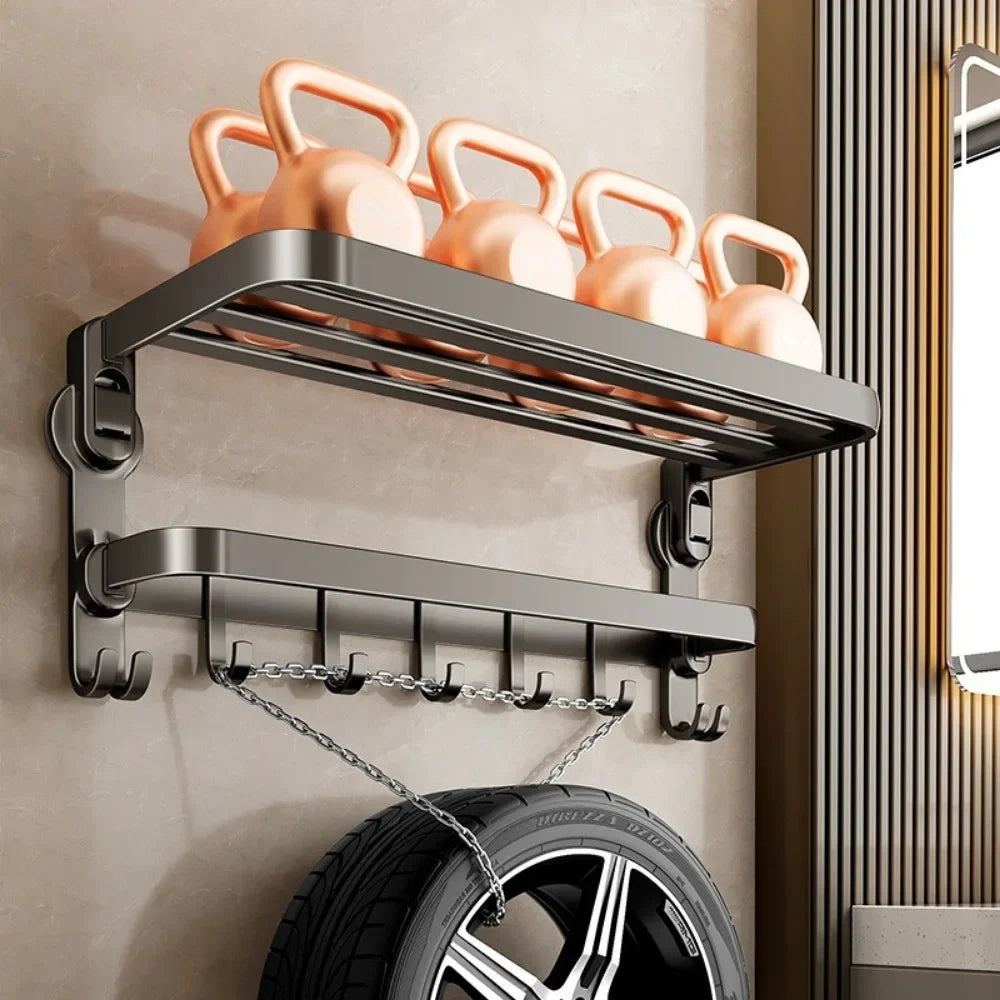 No-hole Suction Cup Towel Rack Bathroom Accessories Wall