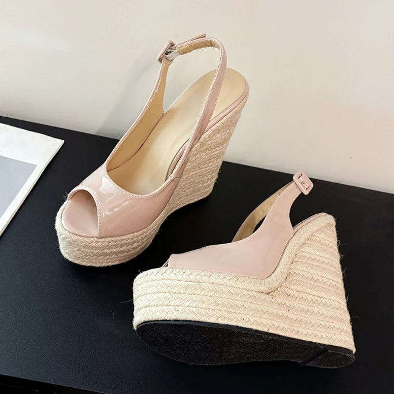 Fashion Peep Toe Wedges Sandals Women