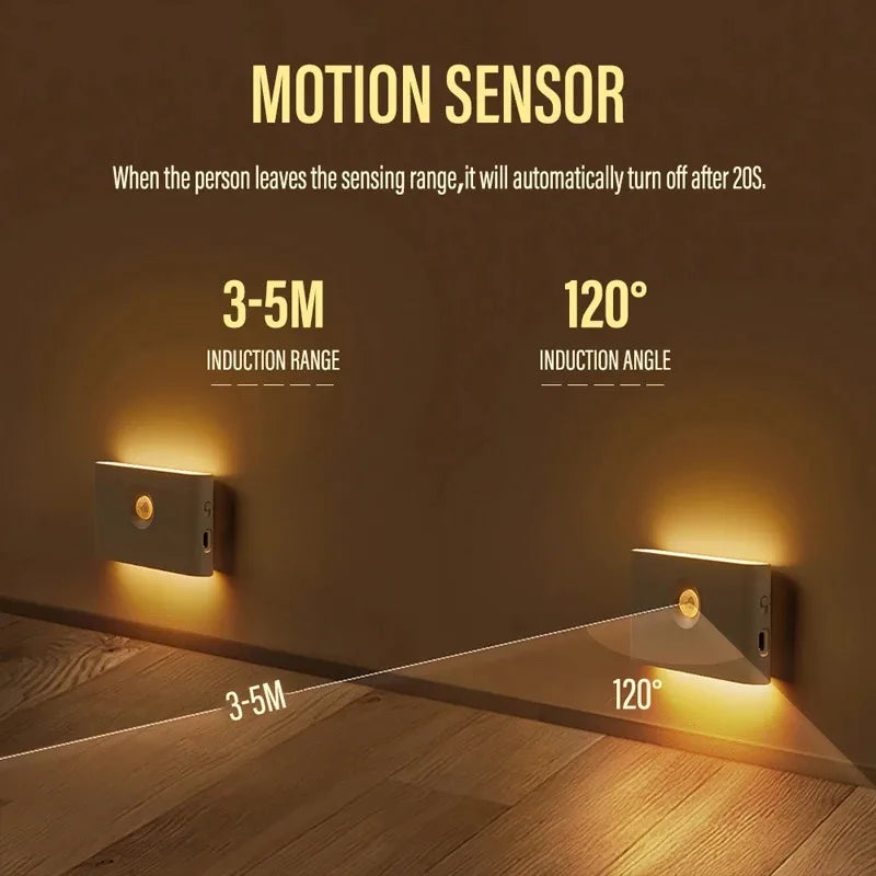LED Night Light Smart Sensor Charging Side Lighting Movement Sensor