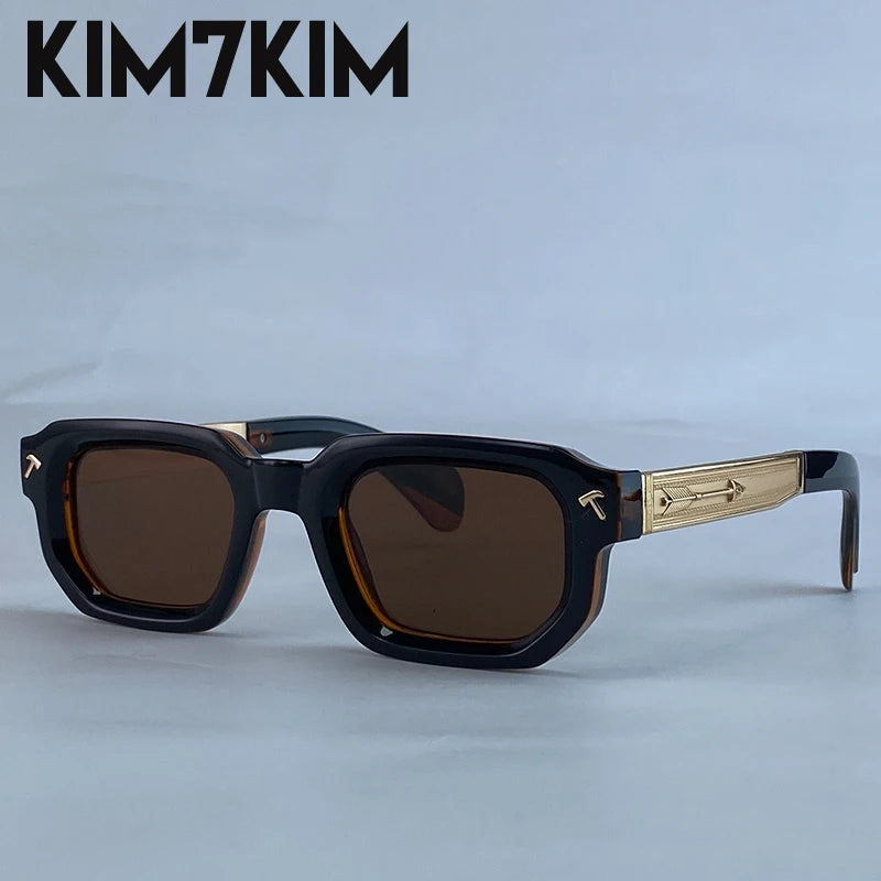 Men 2025 Luxury Brand Classic Rectangle Sunglass