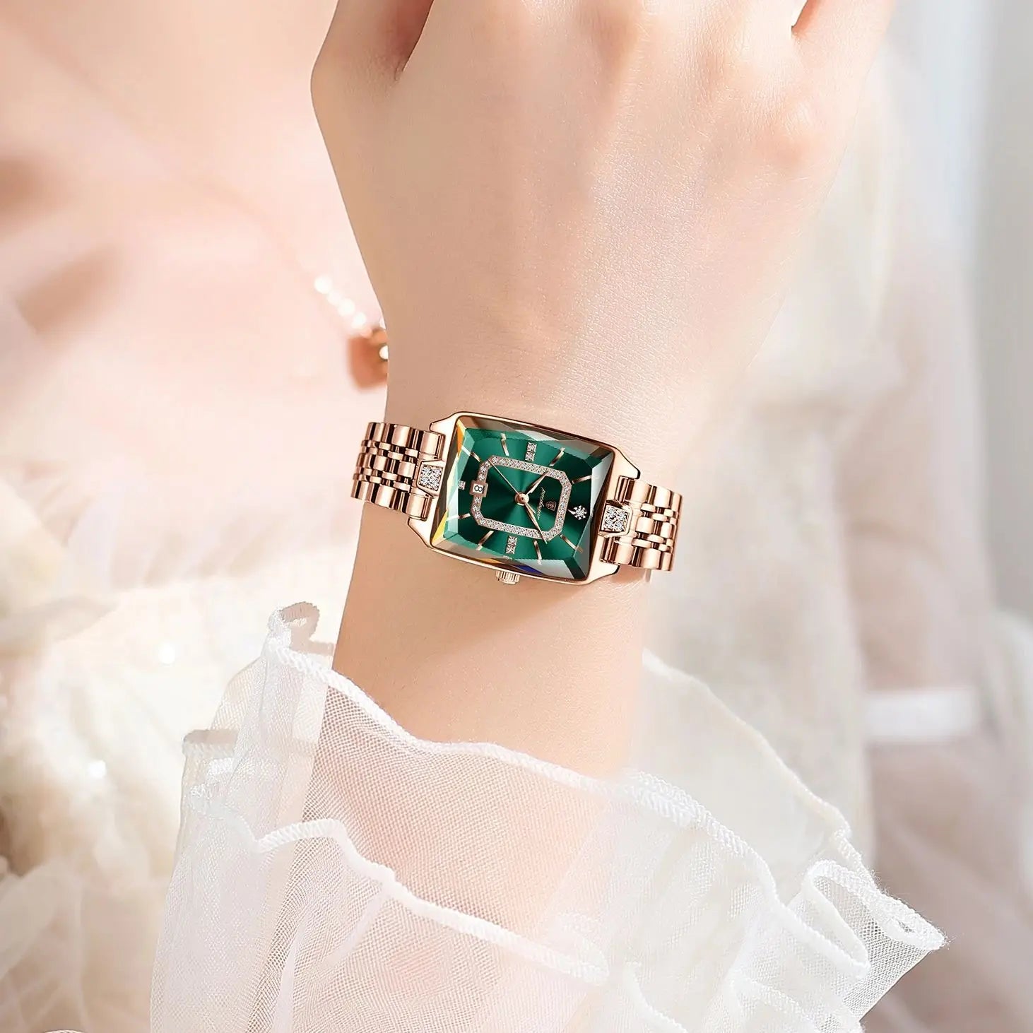 High Quality Ladies  Waterproof  Watch Stainless Steel Quartz Women's Watches Elegant+Box