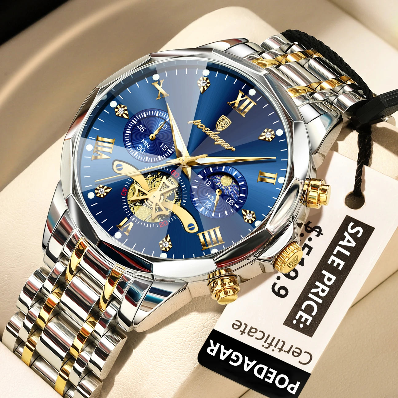 High Luxury Men Watch Top Original  Chronograph  Quartz Men's Watches