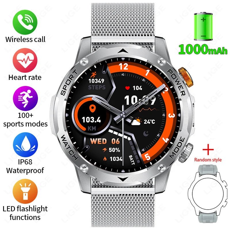 2025 New For HUAWEI Xiaomi 1000mah AMOLED Smart Watch