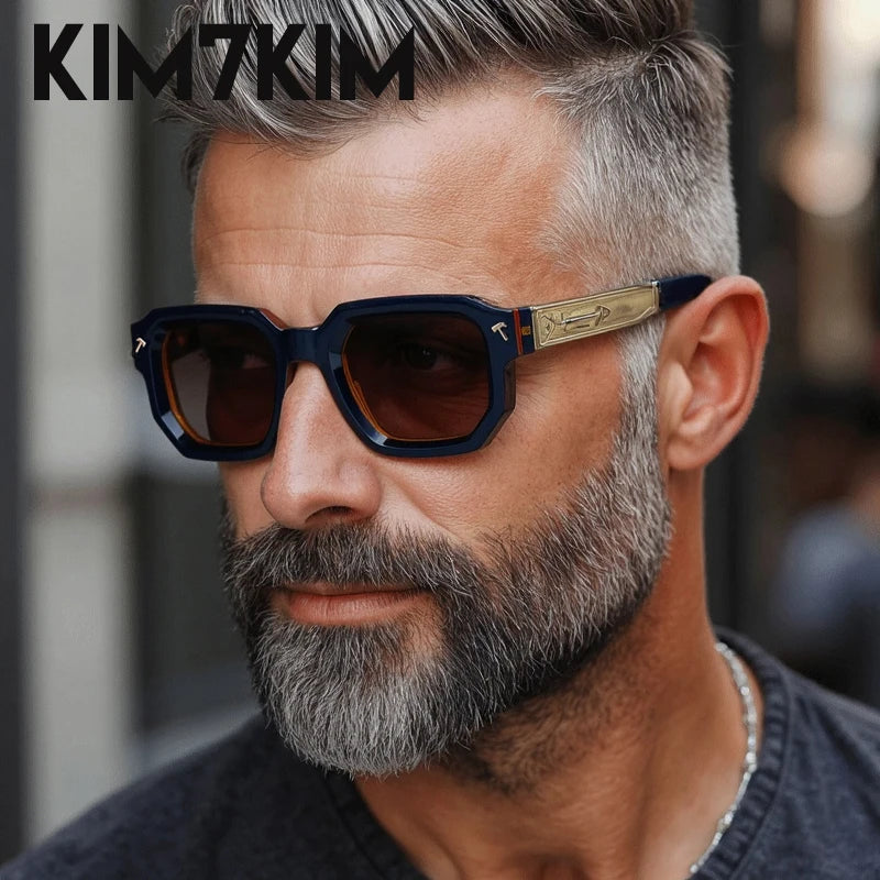 Men 2025 Luxury Brand Classic Rectangle Sunglass