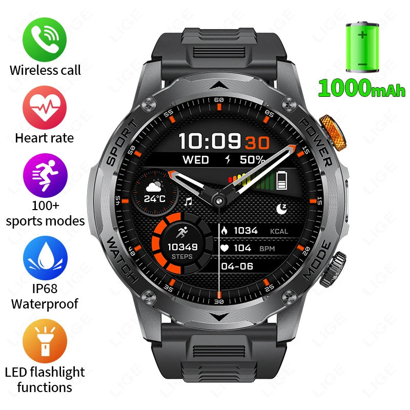 2025 New For HUAWEI Xiaomi 1000mah AMOLED Smart Watch