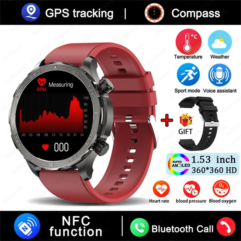 2025 New GPS Bluetooth Call Smart Watch Men  NFC