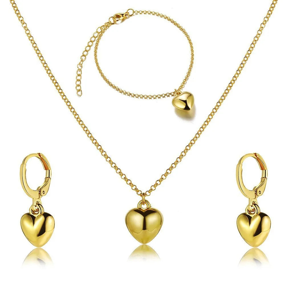 3 Pcs/Set Round Pearl Pendant Necklace For Women