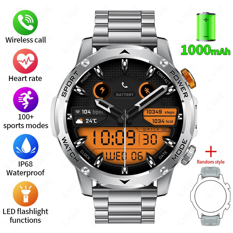 2025 New For HUAWEI Xiaomi 1000mah AMOLED Smart Watch