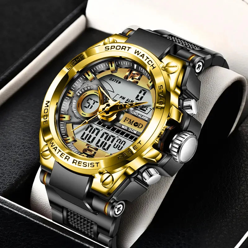 Digital  Men Steel Military Wristwatch