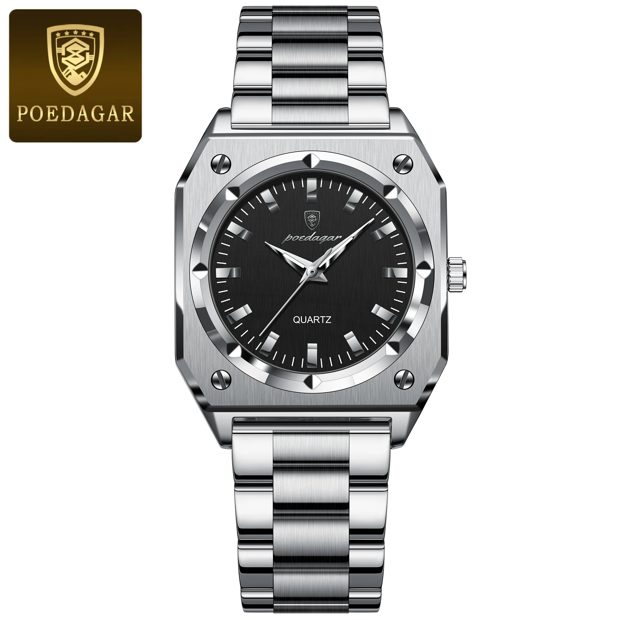Luxury Elegant Square Woman Stainless Steel Quartz Women's Watches
