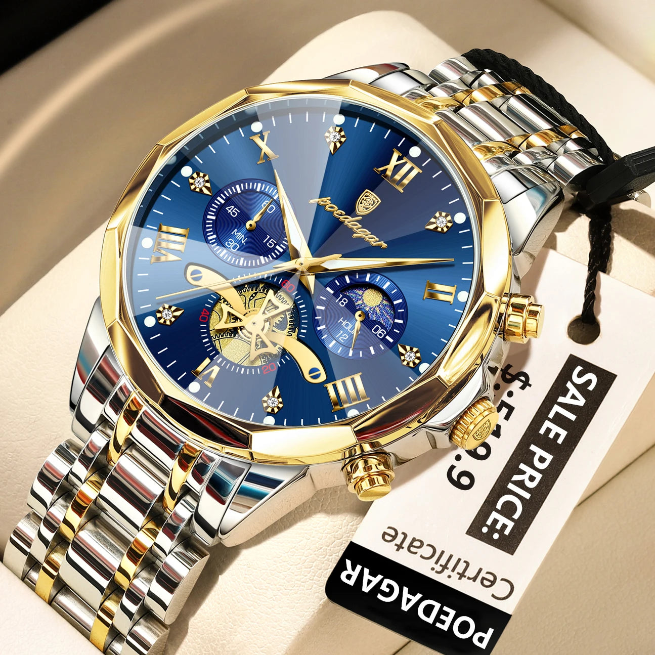 High Luxury Men Watch Top Original  Chronograph  Quartz Men's Watches