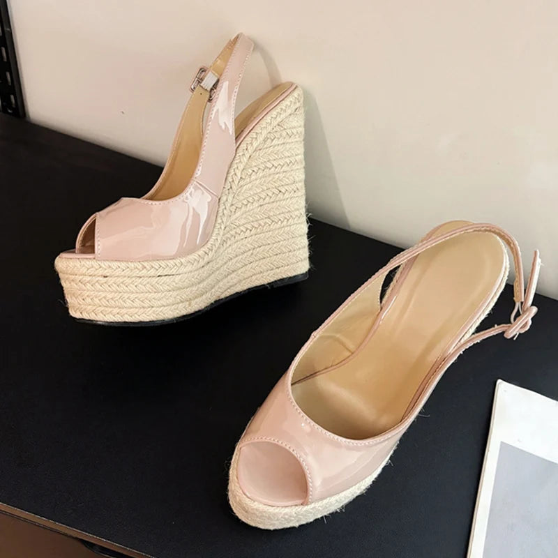 Fashion Peep Toe Wedges Sandals Women