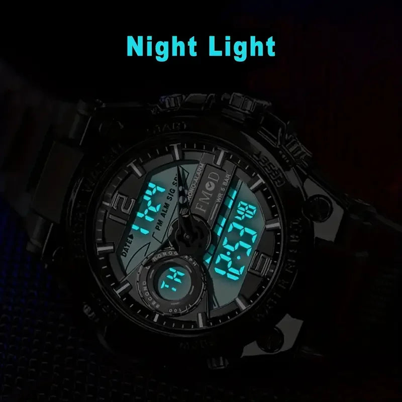 Digital  Men Steel Military Wristwatch