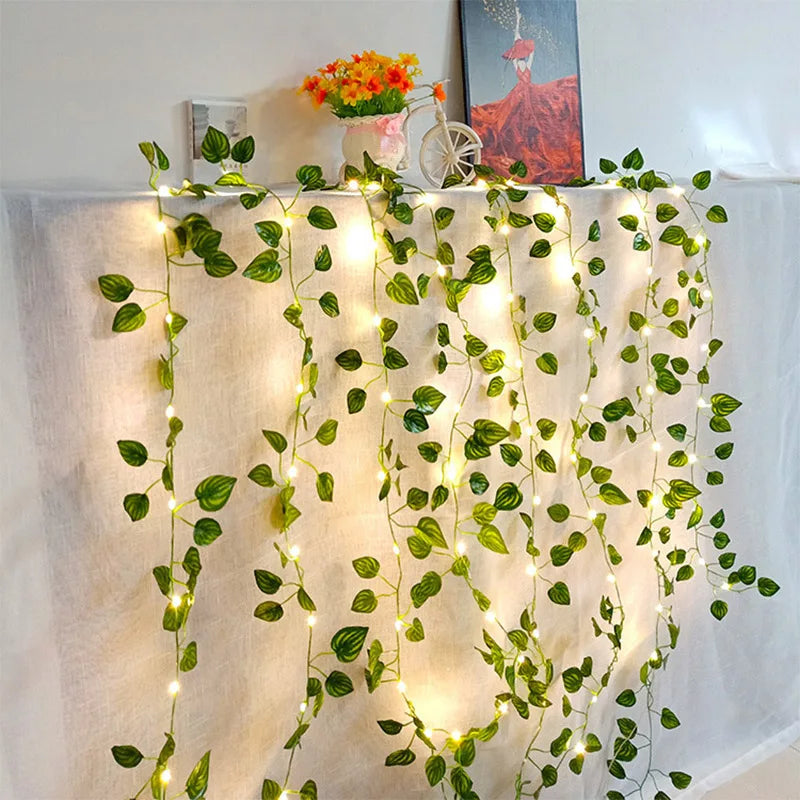 LED String Lights Leaf Garland Christmas