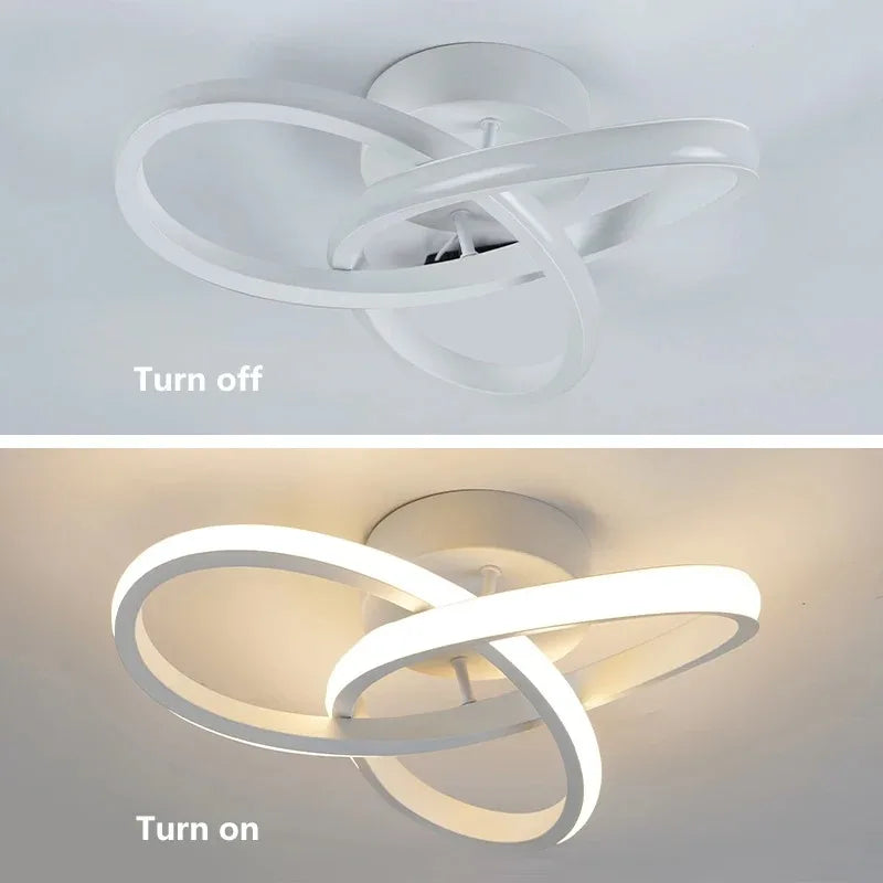 LED Ceiling Light, 6500K White Light Spiral