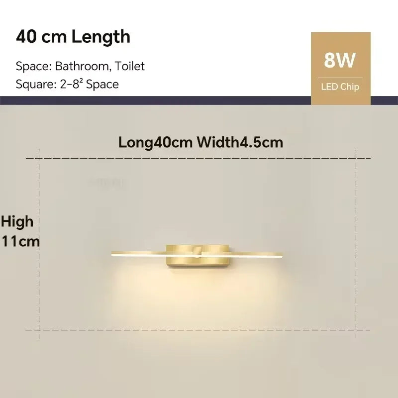Modern LED Wall Light Bathroom Hardwares Wall
