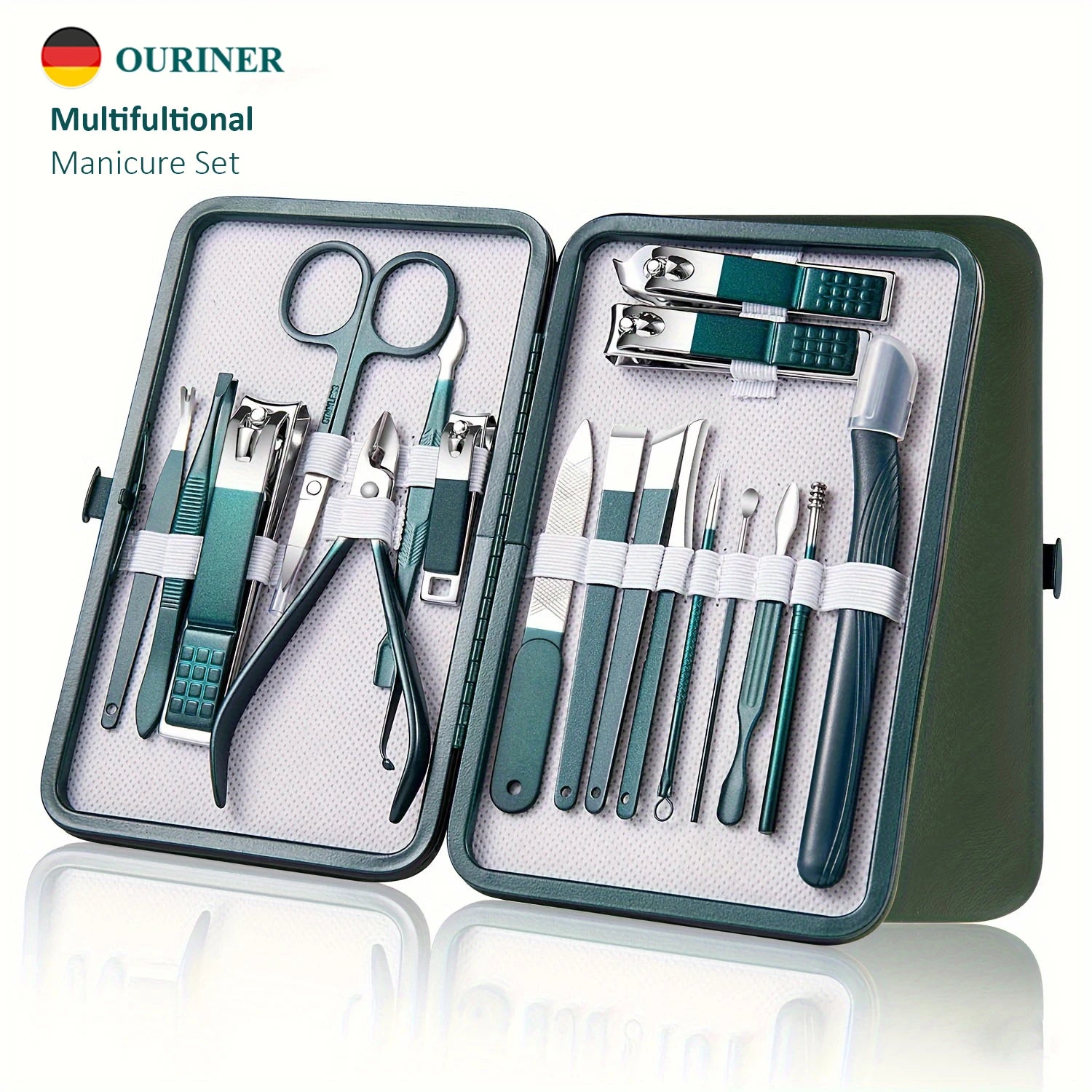 Nail Care Kit Stainless Steel Manicure & Pedicure Set Nail Clipper Set with Travel Case