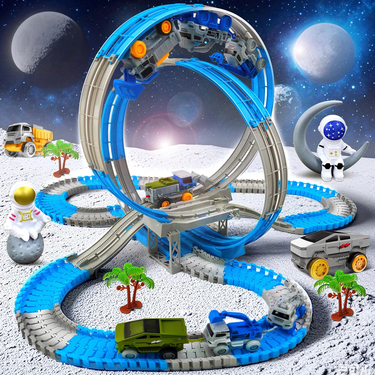 Space Track Toys Magic Climbing electric Engineering Race Car Toy