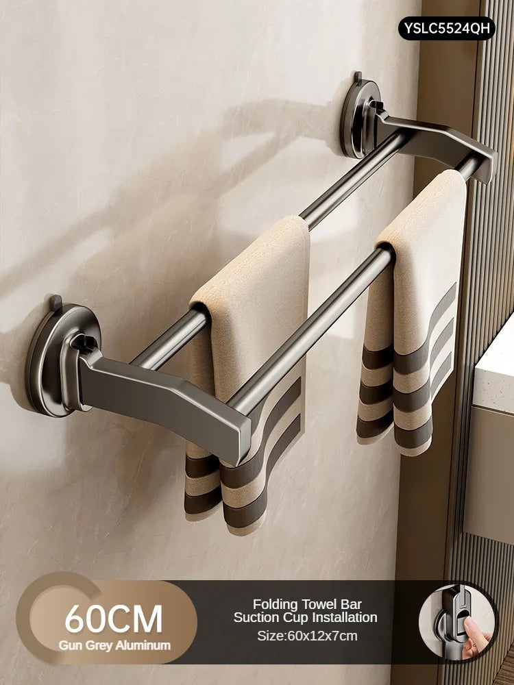 No-hole Suction Cup Towel Rack Bathroom Accessories Wall