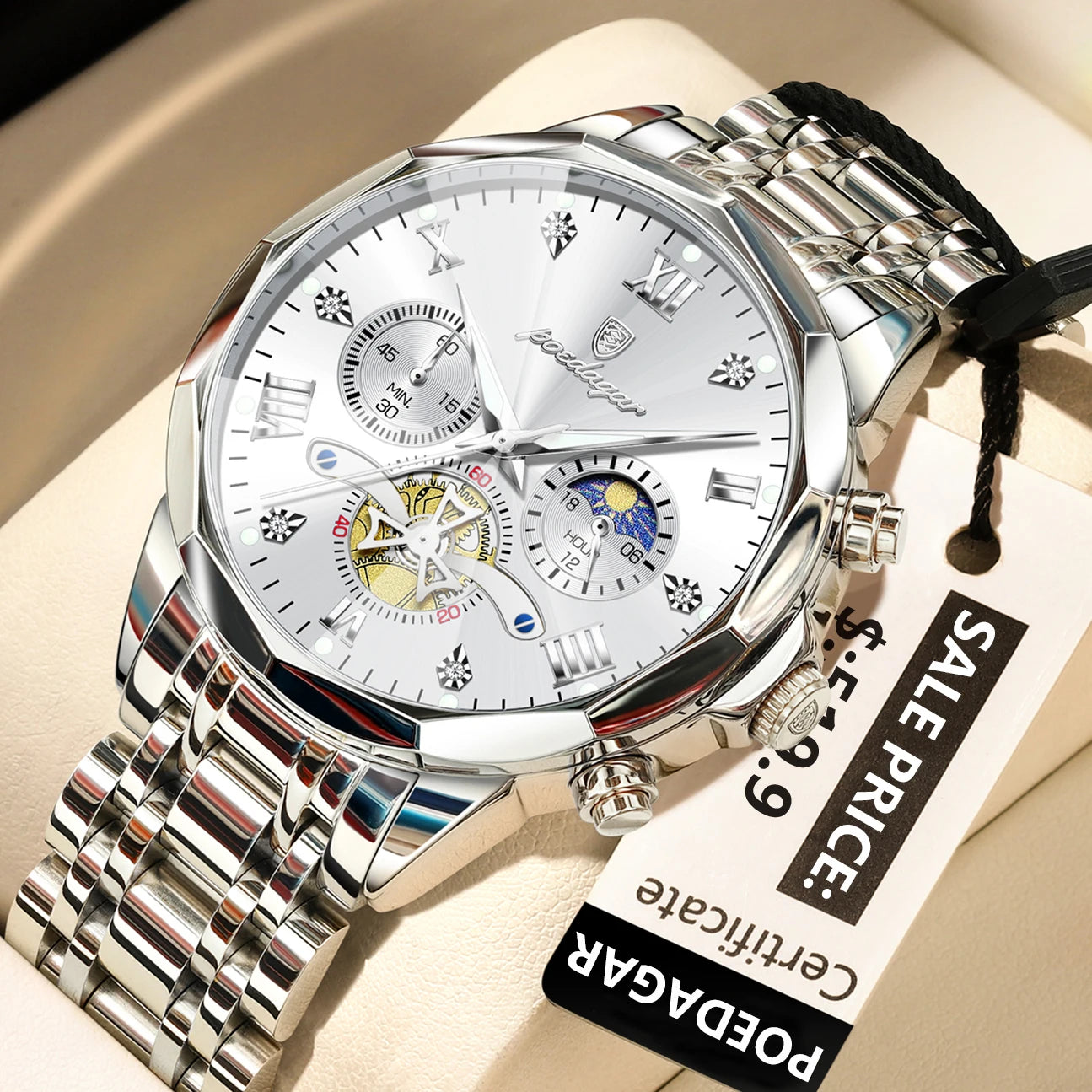 High Luxury Men Watch Top Original  Chronograph  Quartz Men's Watches