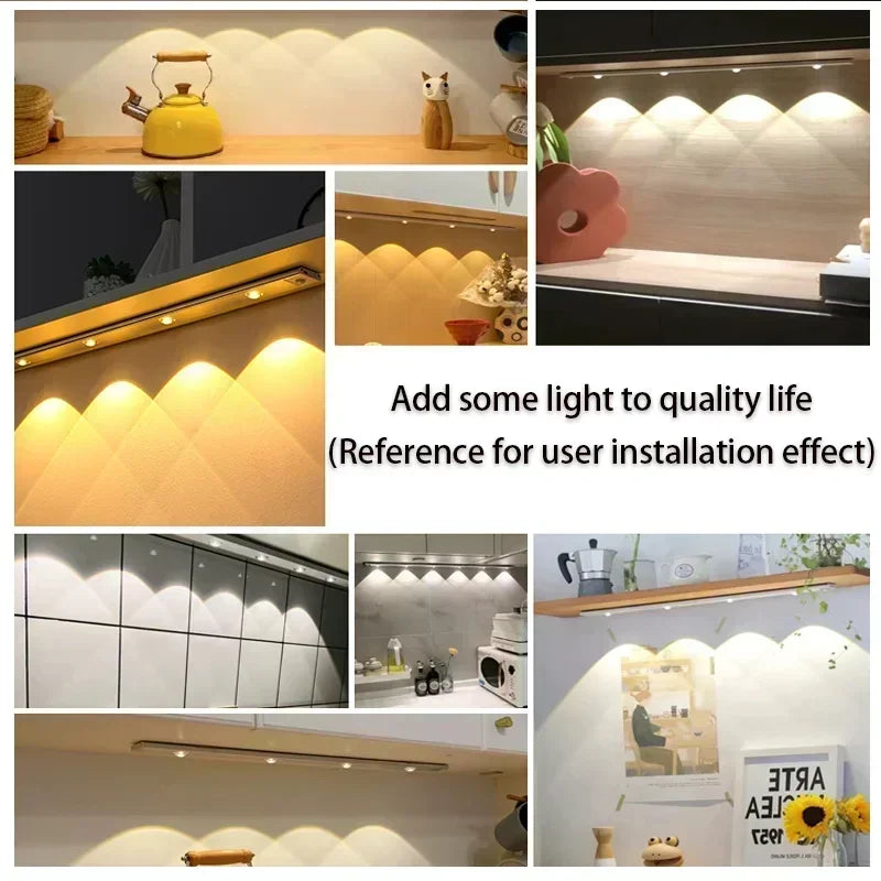 3 in 1 Under Cabinet Lights Wireless Lamp with Motion Sensor