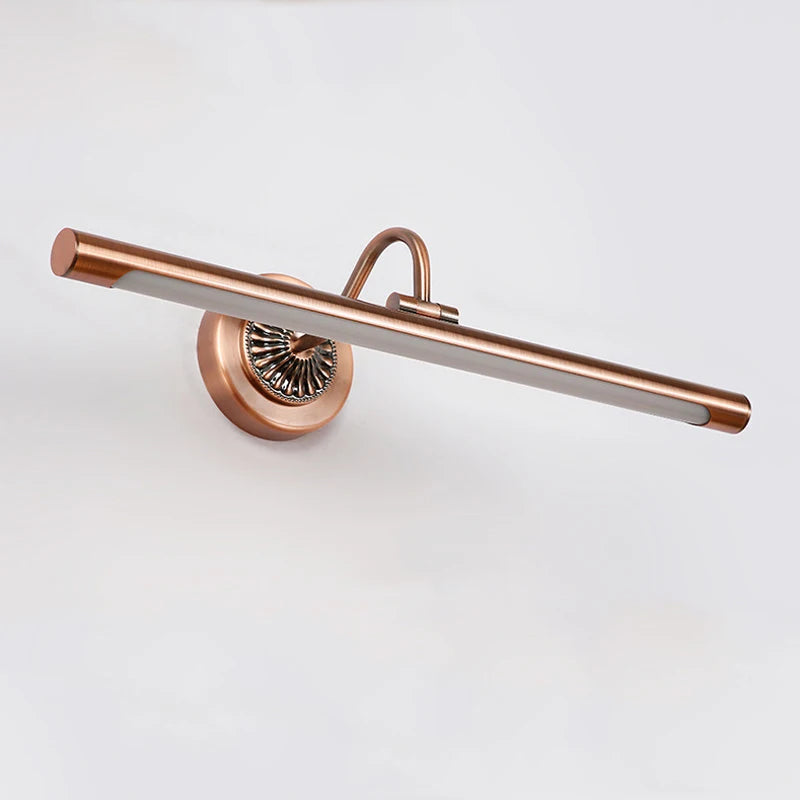 Red Bronze Bathroom Light Led 8W 455MM Europe Gold Mirror Lamp Bedroom Dressing Room American Picture Wall Lighting