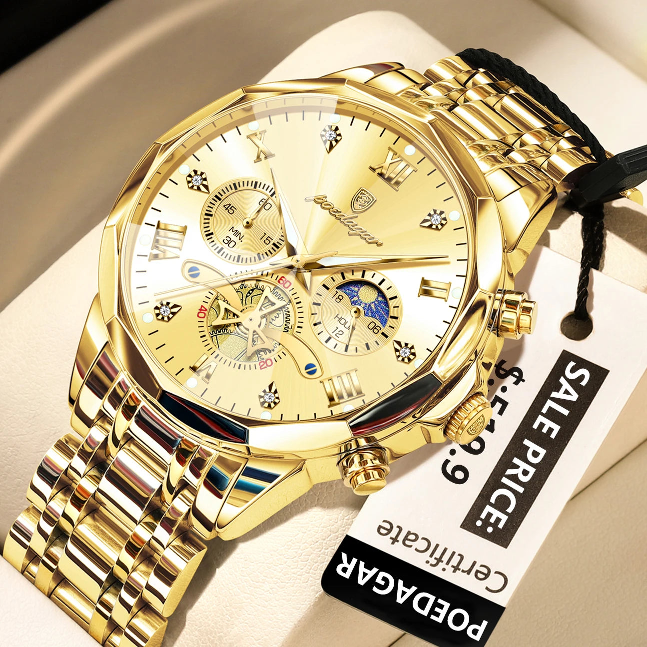 High Luxury Men Watch Top Original  Chronograph  Quartz Men's Watches
