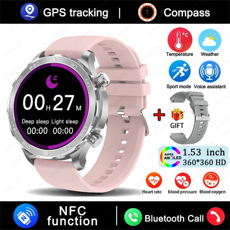 2025 New GPS Bluetooth Call Smart Watch Men  NFC