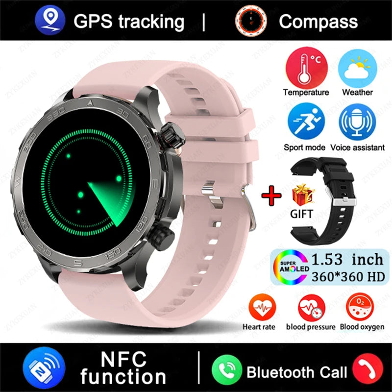 2025 New GPS Bluetooth Call Smart Watch Men  NFC