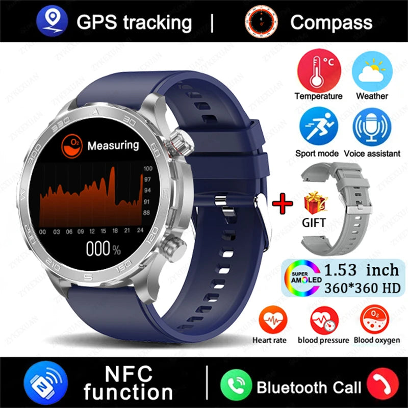 2025 New GPS Bluetooth Call Smart Watch Men  NFC