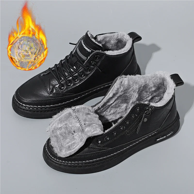 Men's boots four seasonal outdoor workwear boots male casual boots fashion soft sole comfortable leather sports boots men's shoe