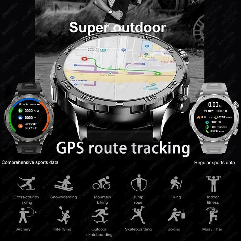 2025 New GPS Bluetooth Call Smart Watch Men  NFC