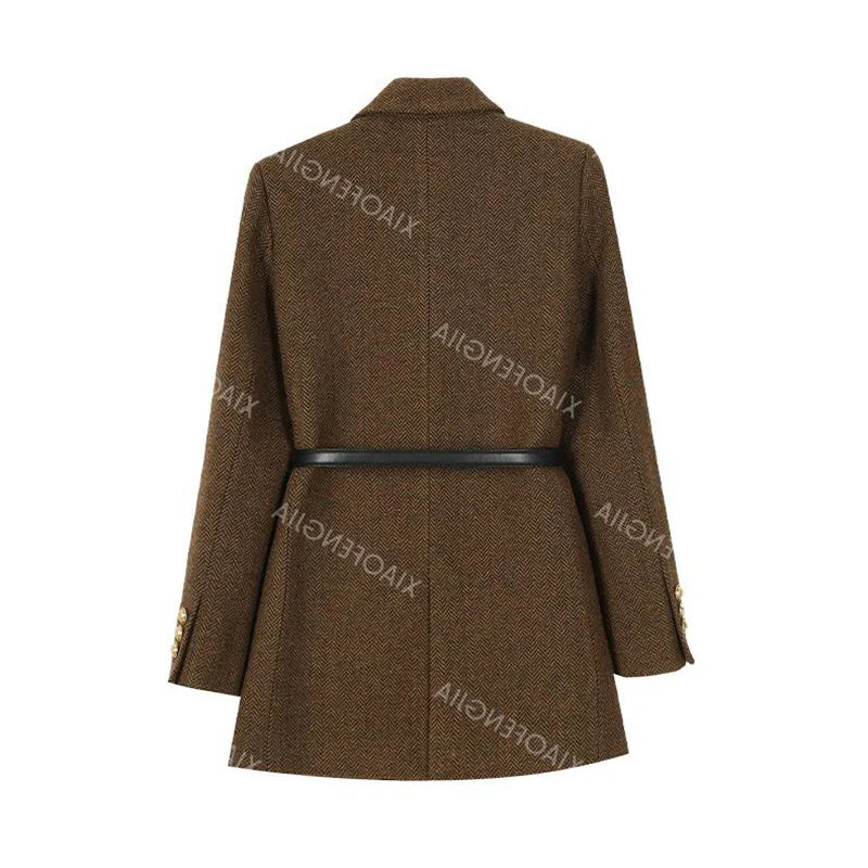 Jacket With Belt A Vintage Wool