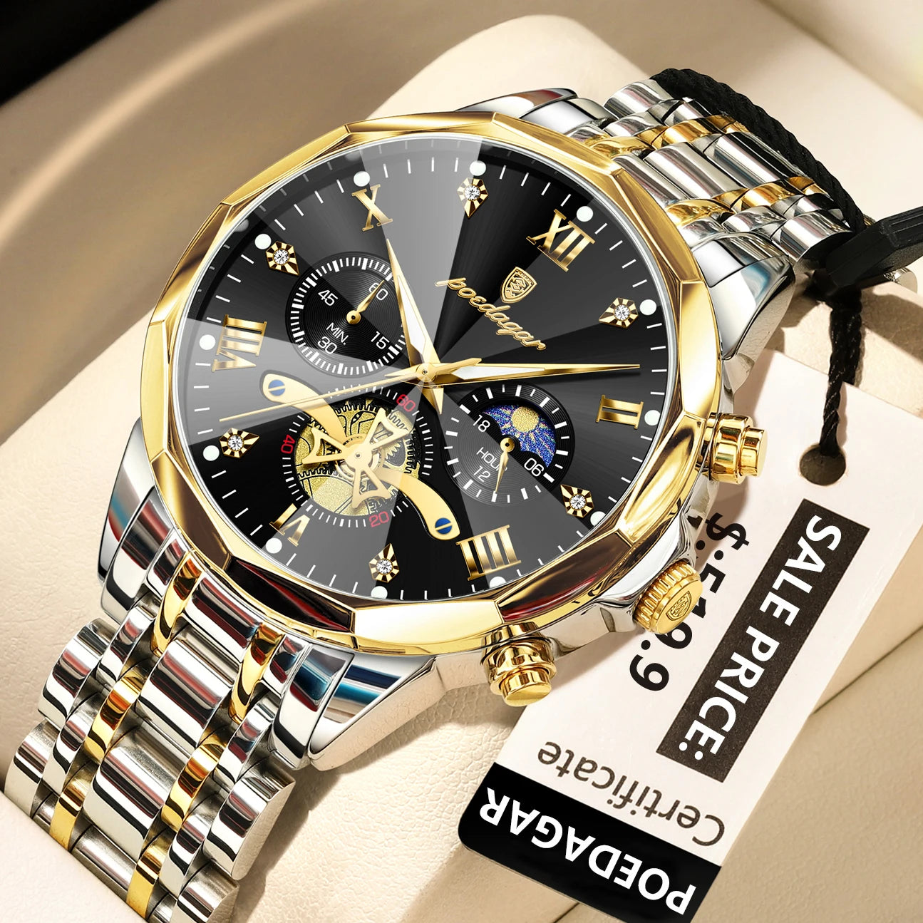 High Luxury Men Watch Top Original  Chronograph  Quartz Men's Watches