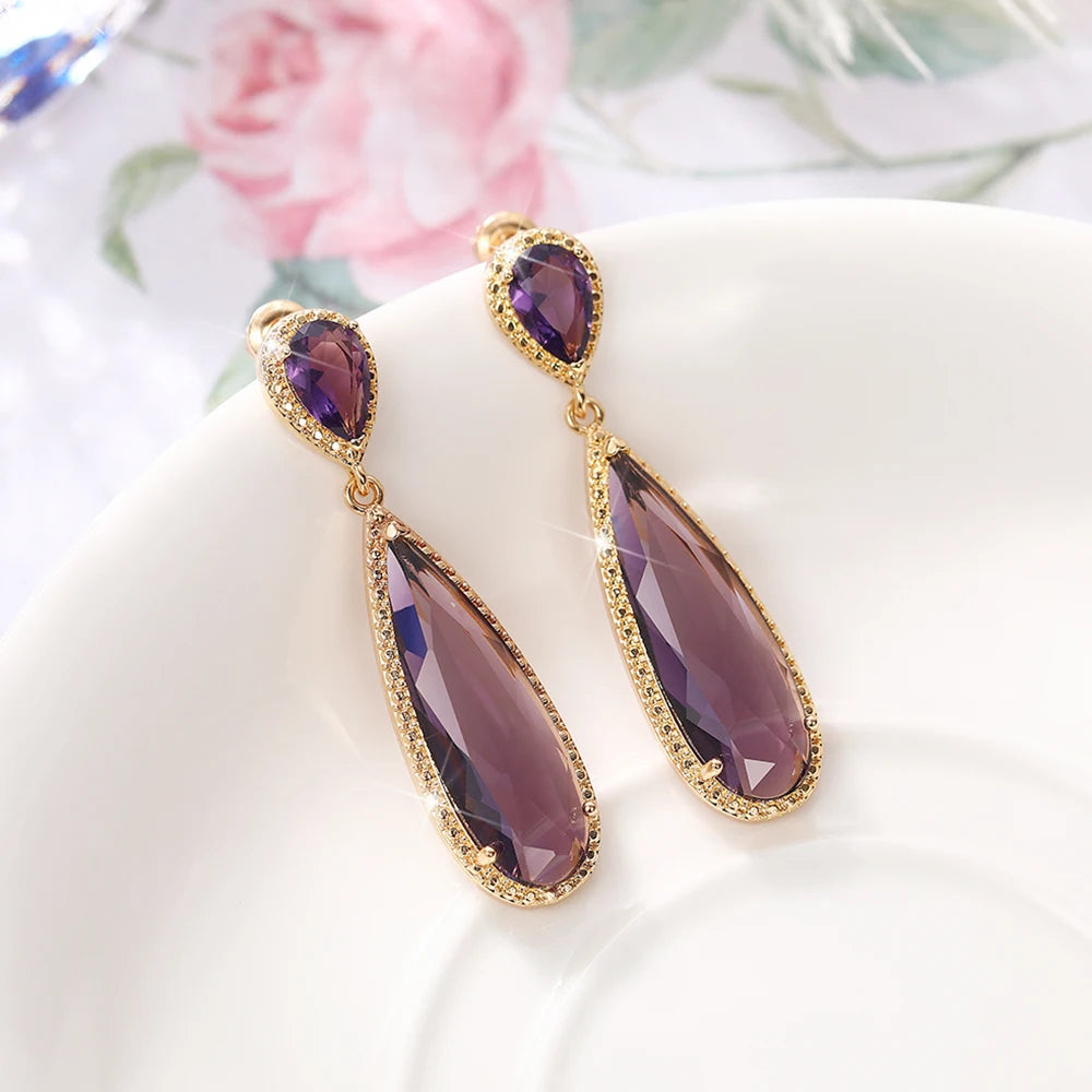 Elegant Lady's Dangle Earrings Wedding Love Jewelry