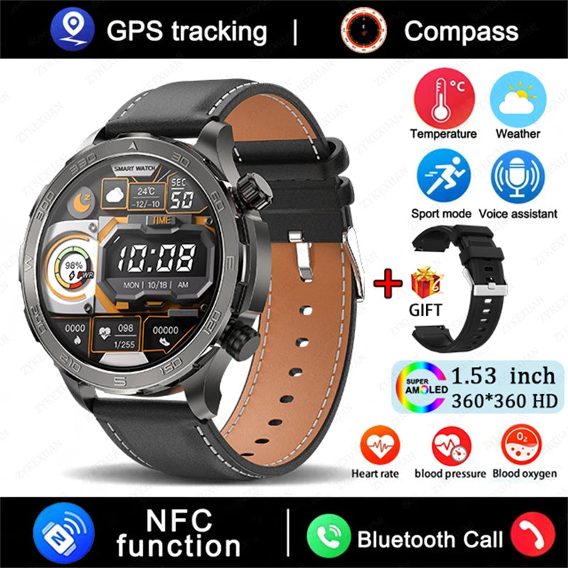 2025 New GPS Bluetooth Call Smart Watch Men  NFC